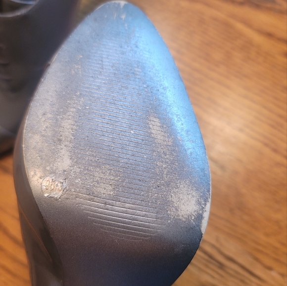 Jessica Simpson Gray Patent Genuine Leather Cap Toe Heels Shoes Stilletos Size 9 - Picture 6 of 10